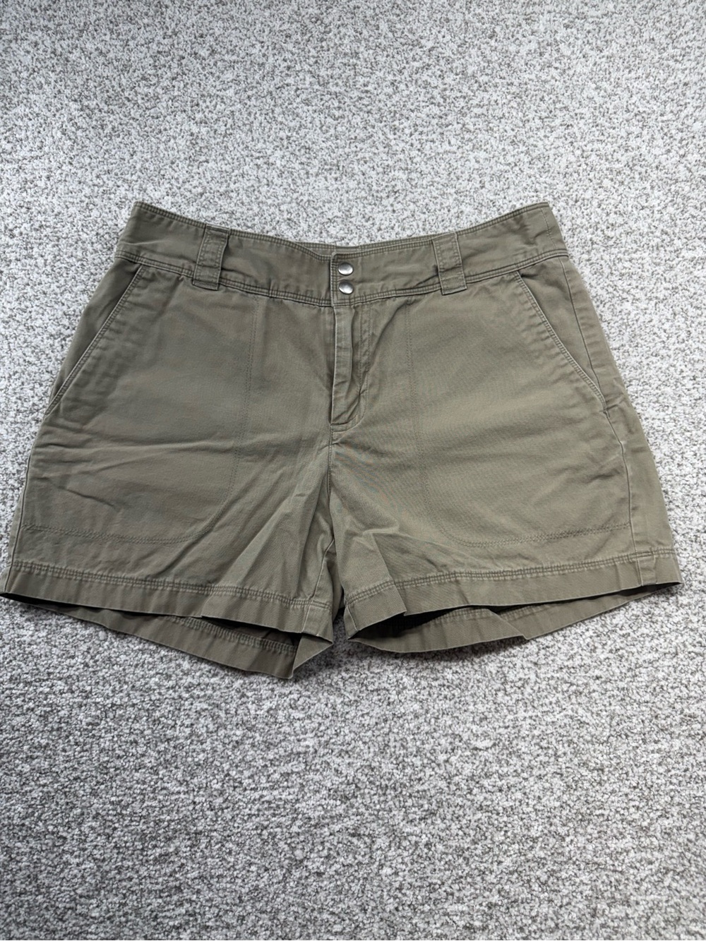 Women's Patagonia Beige Khaki Athletic Hiking 100% Cotton All-Wear Shorts Size S